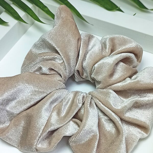 Gumka VELVET XXL do włosów YEYE Beżowy