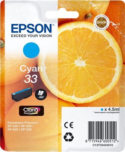 Tusz Epson Cyan 33 (C13T33424010)