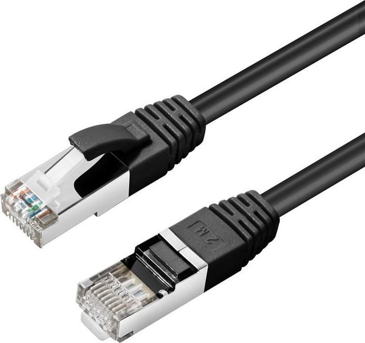 MicroConnect CAT6A S/FTP 2m Black LSZH