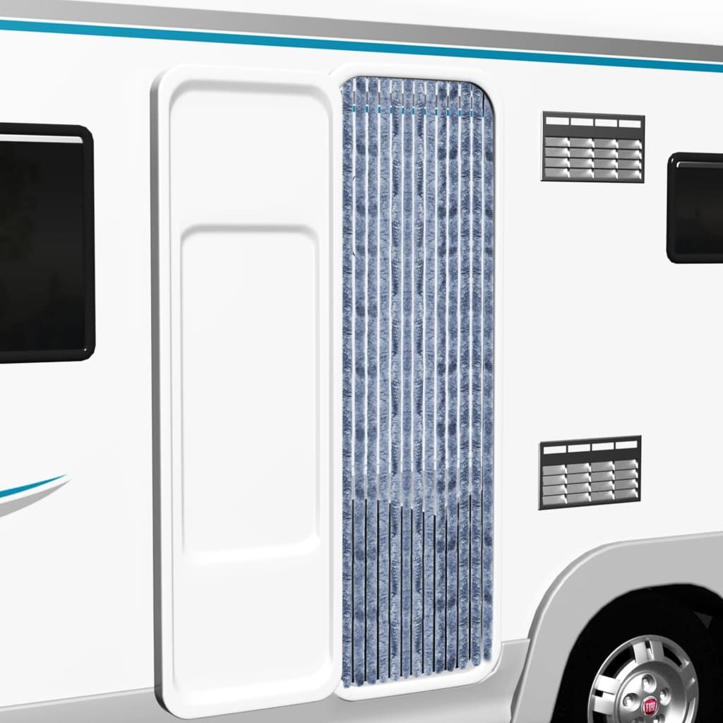 vidaXL Zasłona przeciwko owadom, srebrna, 56x200 cm, szenil