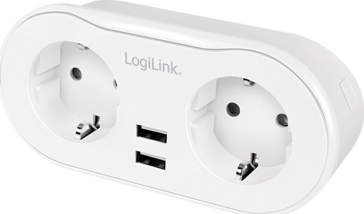 LogiLink LogiLink 2 gniazda Wi-Fi smart białe