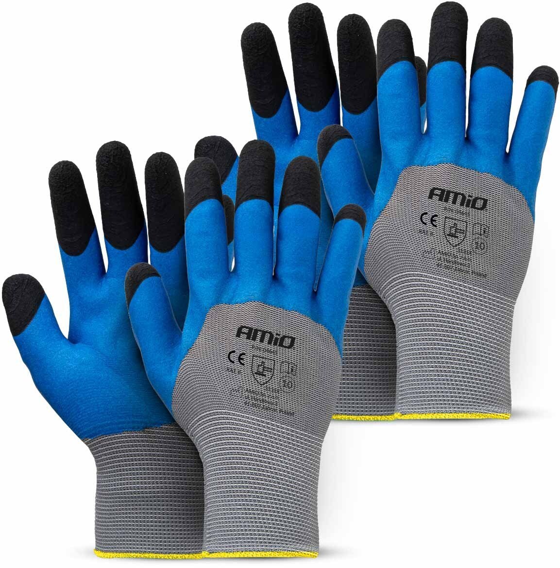 AMiO Rękawice ochronne poliestrowe powlekane pianą 3/4 rozmiar 10 3131x 4szt.