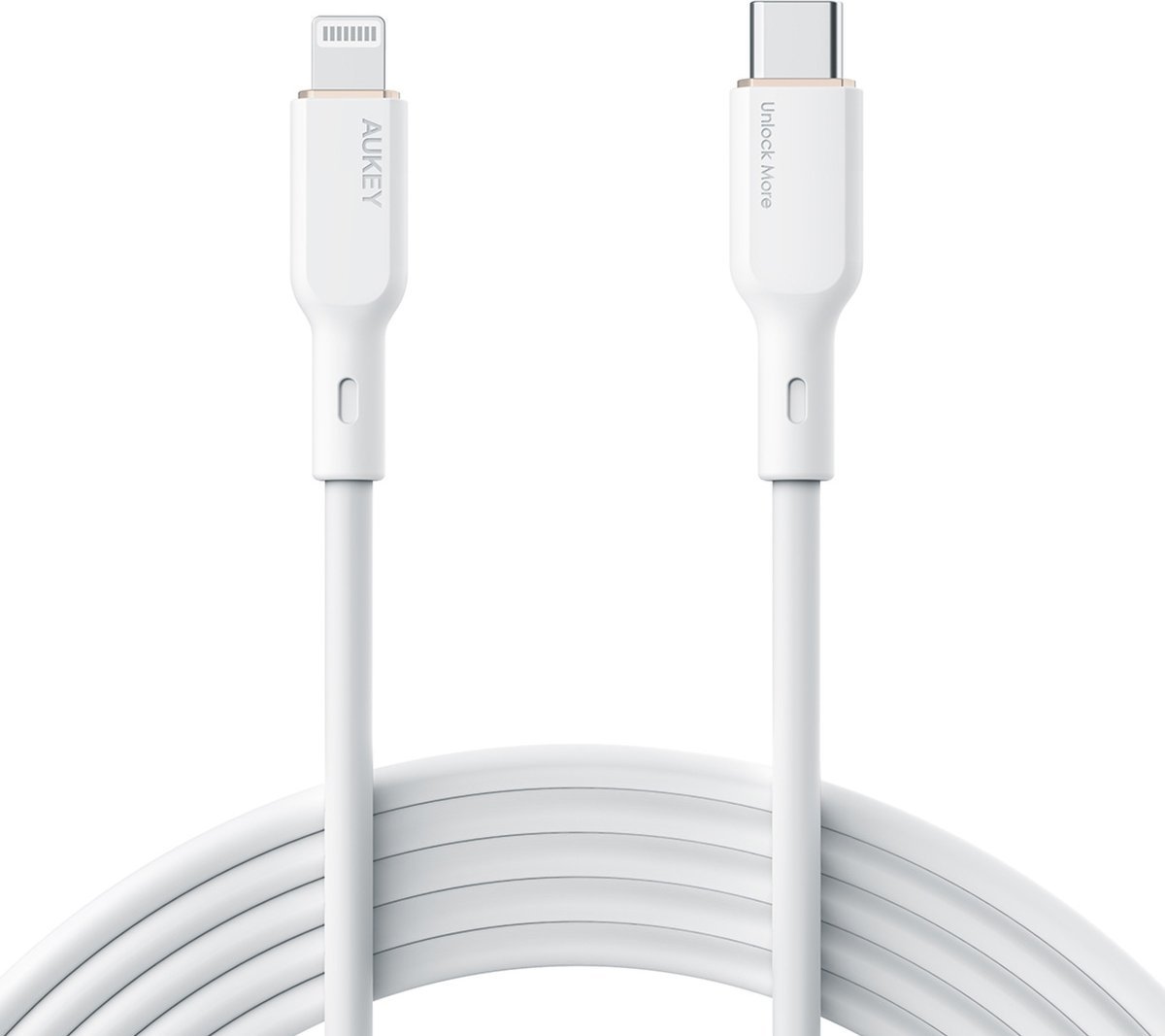 Kabel USB Aukey USB-C - Lightning 1.8 m Biały (CB-SCL2)