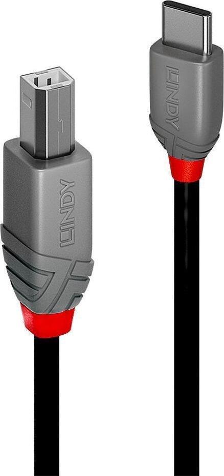 Kabel USB Lindy USB-C - USB-B 0.5 m Czarny (36940)