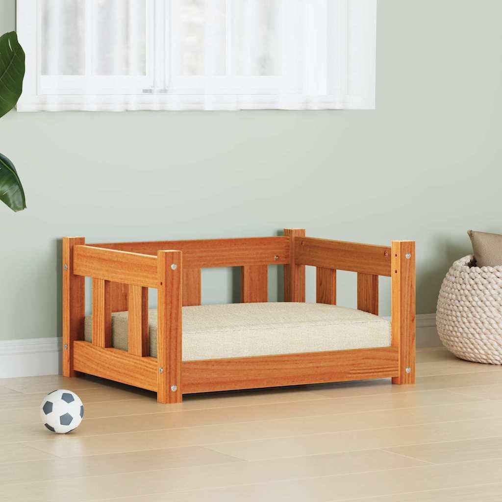 vidaXL Legowisko dla psa Woskowy brązowy 55 x 45 x 28 cm