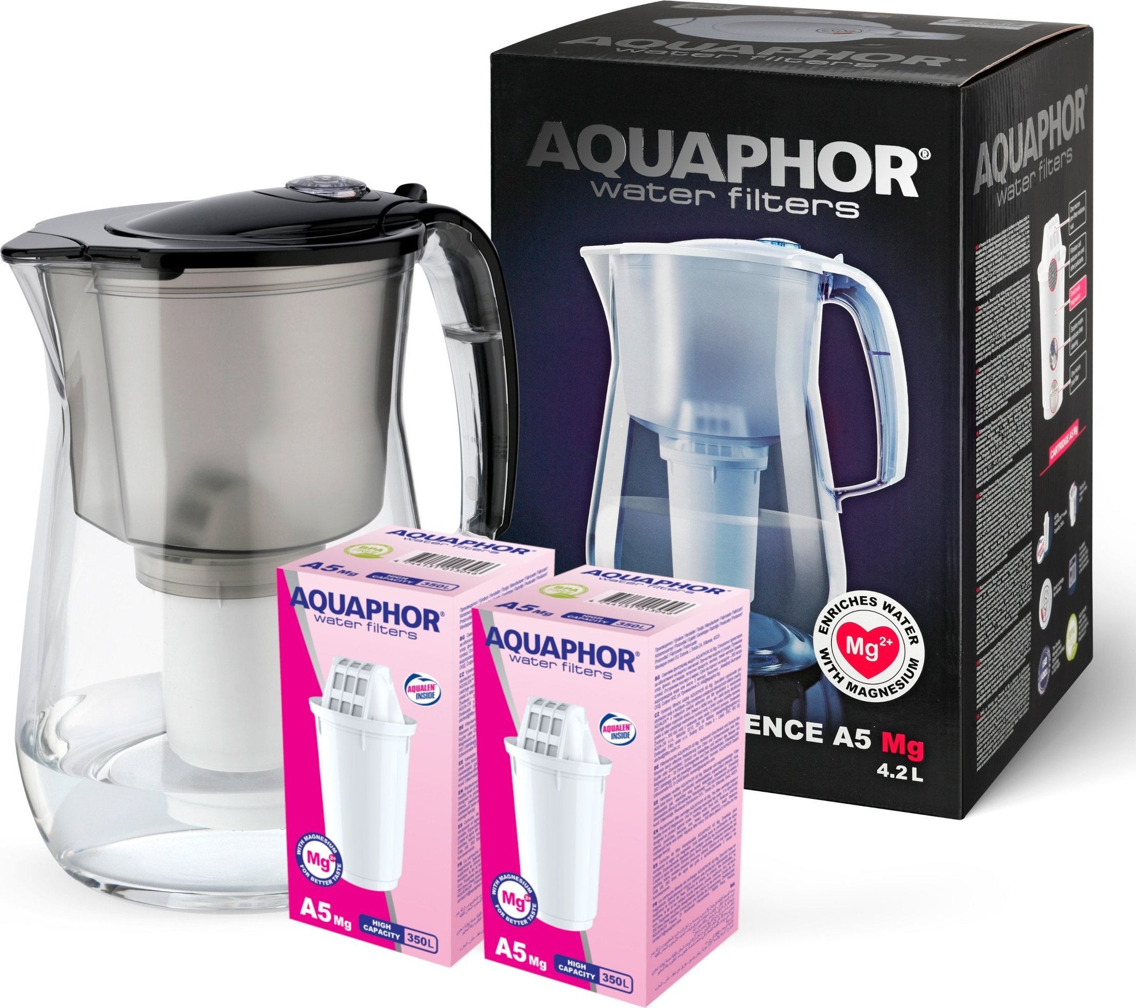 Dzbanek filtrujący Aquaphor DZBANEK FILTRUJĄCY AQUAPHOR PROVENCE + 2x WKŁAD A5 MAGNEZ