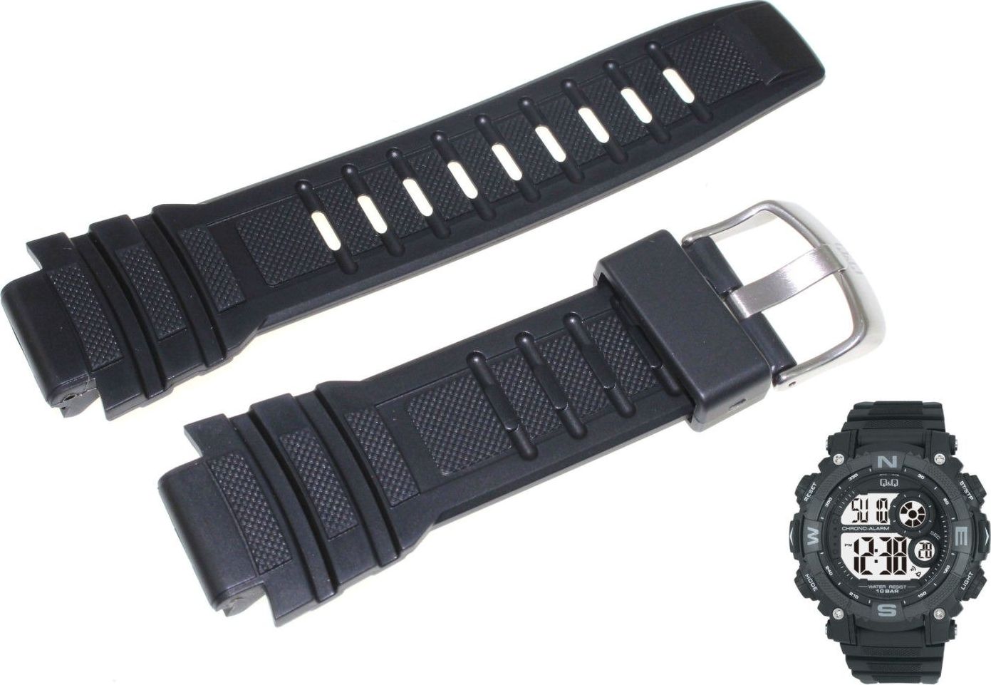 Q&Q Pasek do zegarka Q&Q M133-001 18 mm Tworzywo uniwersalny