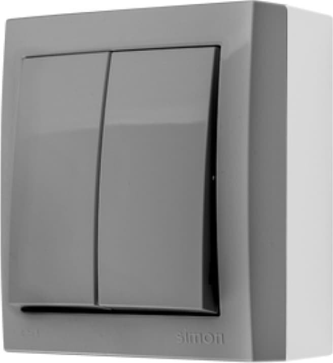 Kontakt-Simon Simon Aquaclick Łącznik świecznikowy z podświetleniem, 10 AX, 250 V szary ACW5L/16