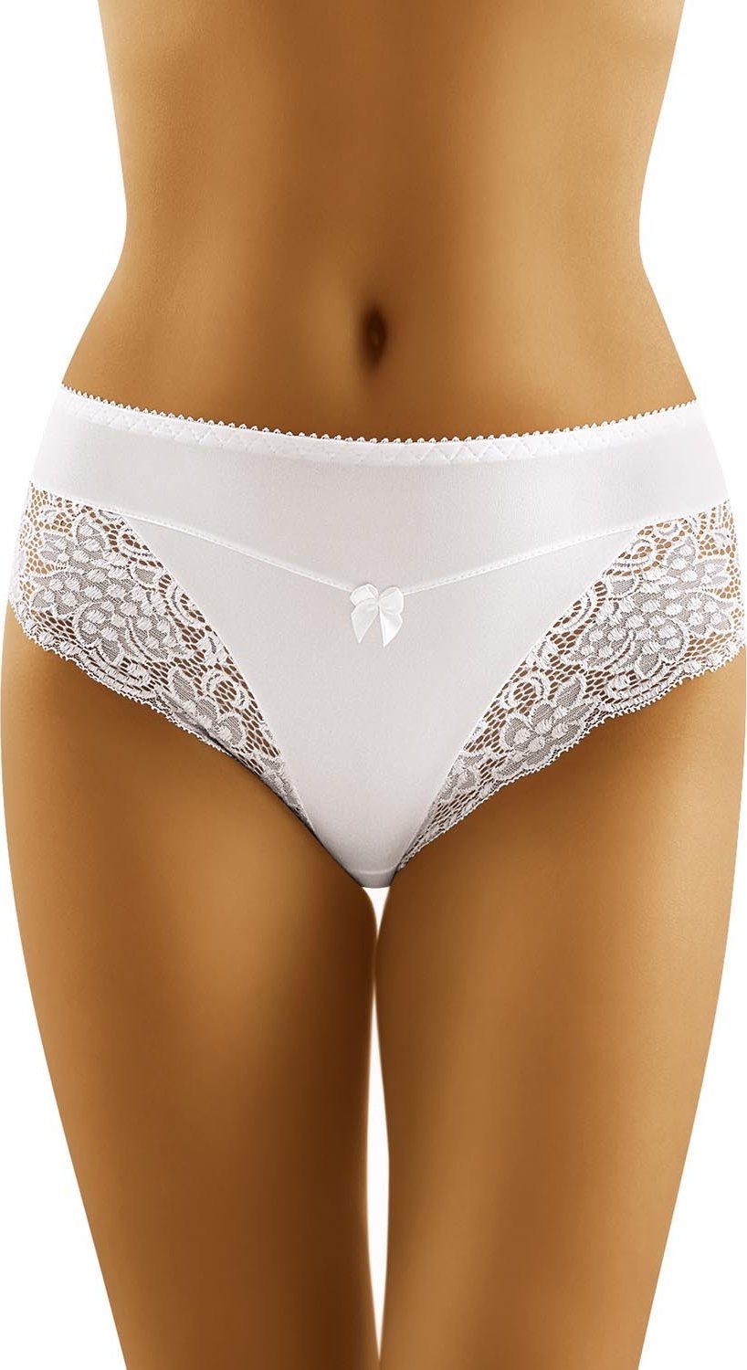 Wolbar Wol-Bar Sara II biały S Majtki wysokie figi