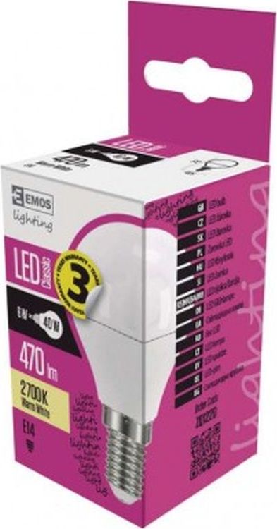 Emos Żarówka LED 6W E14 470lm 2700K BLOBE CLASSIC ZQ1220
