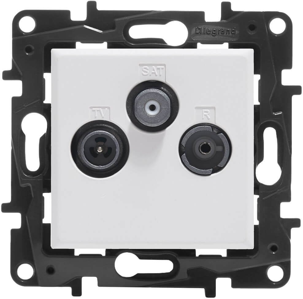 Niloe Step Gn TV-R-SAT końcowe typu gwiazda 1,5 db - kolor biały 863180B