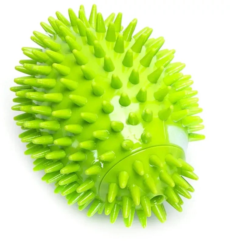 Piłka dla psa z wypustkami piszczałka rugby z TPR odporna na gryzienie