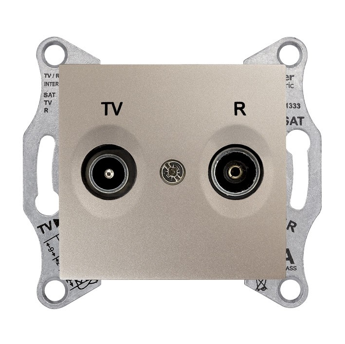 Schneider Electric Gniazdo antenowe RD/TV końcowe satynowe - SDN3301668