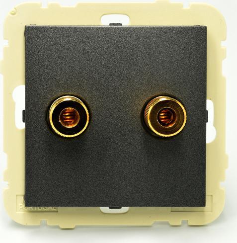 Efapel EFAPEL LOGUS90 GNIAZDO GŁOŚNIKOWE GRAFIT 90220 KWIS