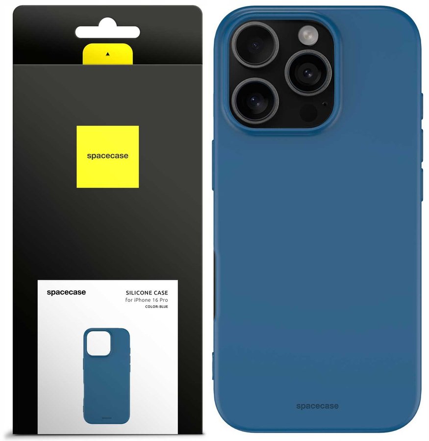 SpaceCase Etui Silicone Case iPhone 16 Pro blue standard