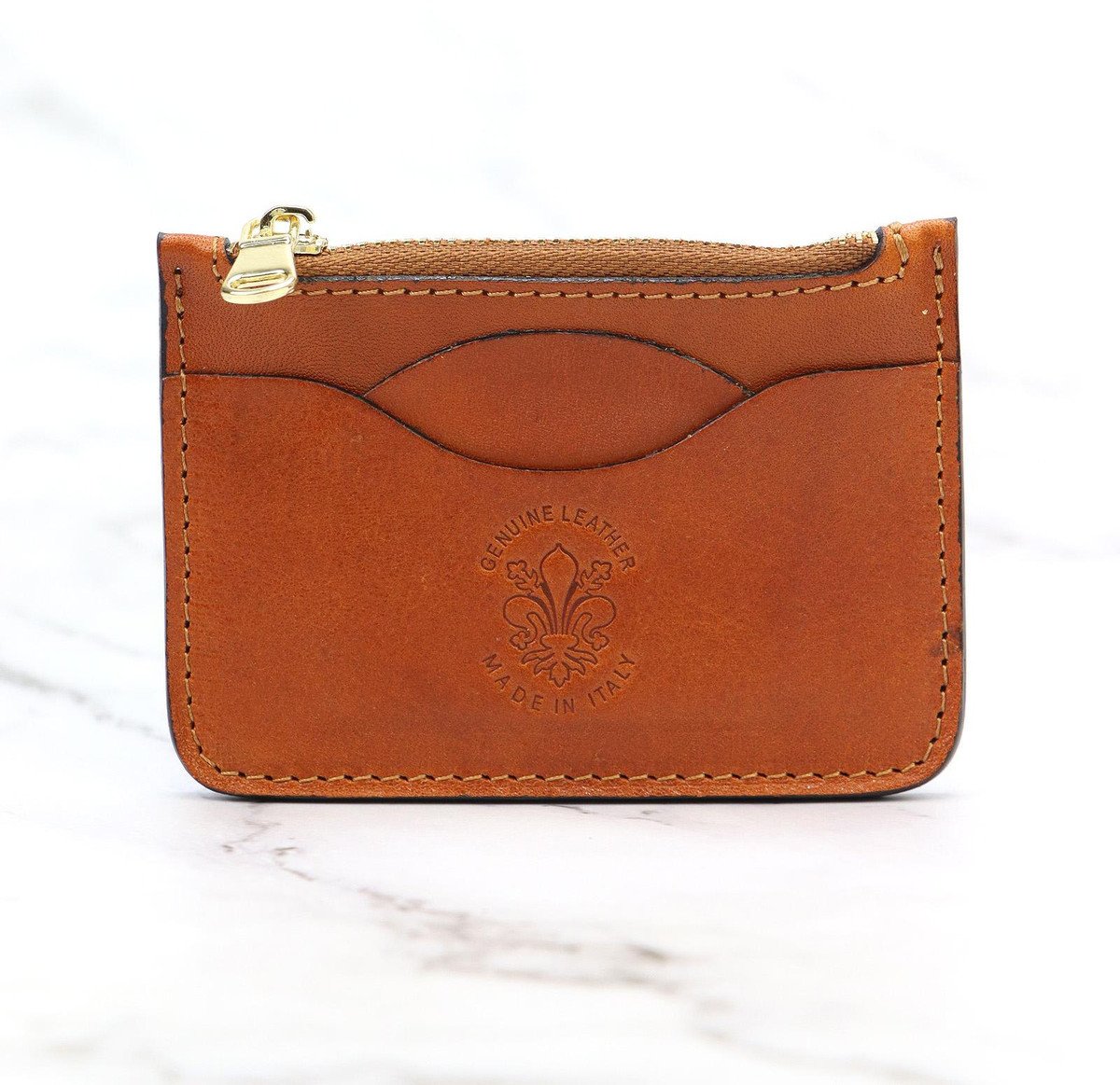 Zapinane Skórzane etui damskie na karty Florence NoSize