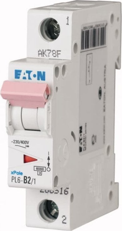 Eaton Wyłącznik nadprądowy 1P C 16A 6kA AC PL6-C16/1 286533