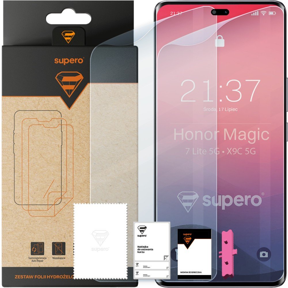 Folia hydrożelowa do Honor Magic 7 Lite / X9c, Supero, 2 szt. + aplikator