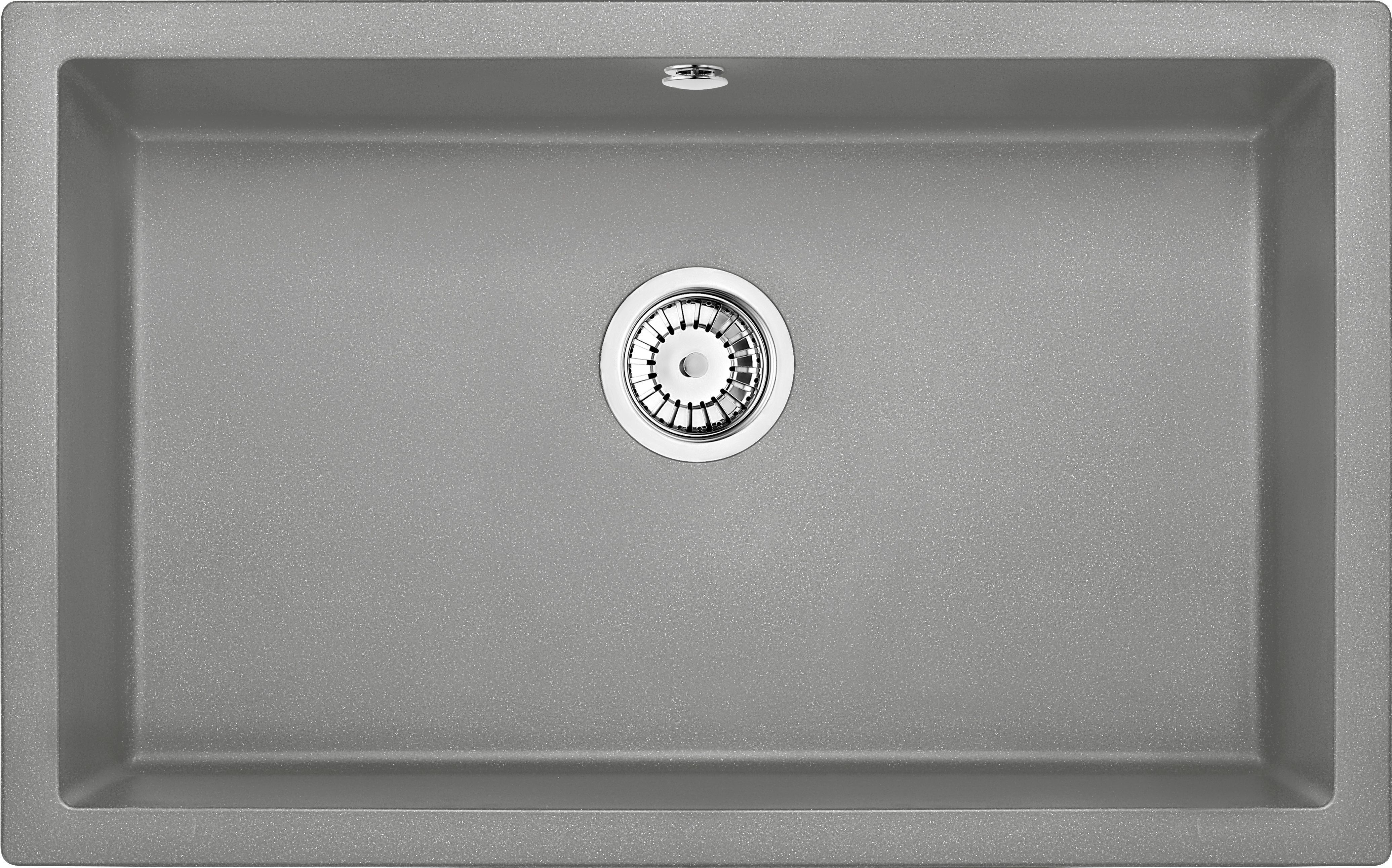 Zlewozmywak Deante KOMORA PODBLAT CORDA SZARY METALIK GRAN 800X500X210 3,5"+SPACE SAVER
