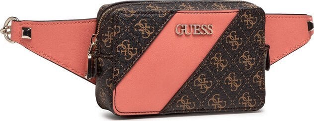 Guess, Camy, Textile Fanny Pack, 4G Logo, Coral/Brown, For Women For Women