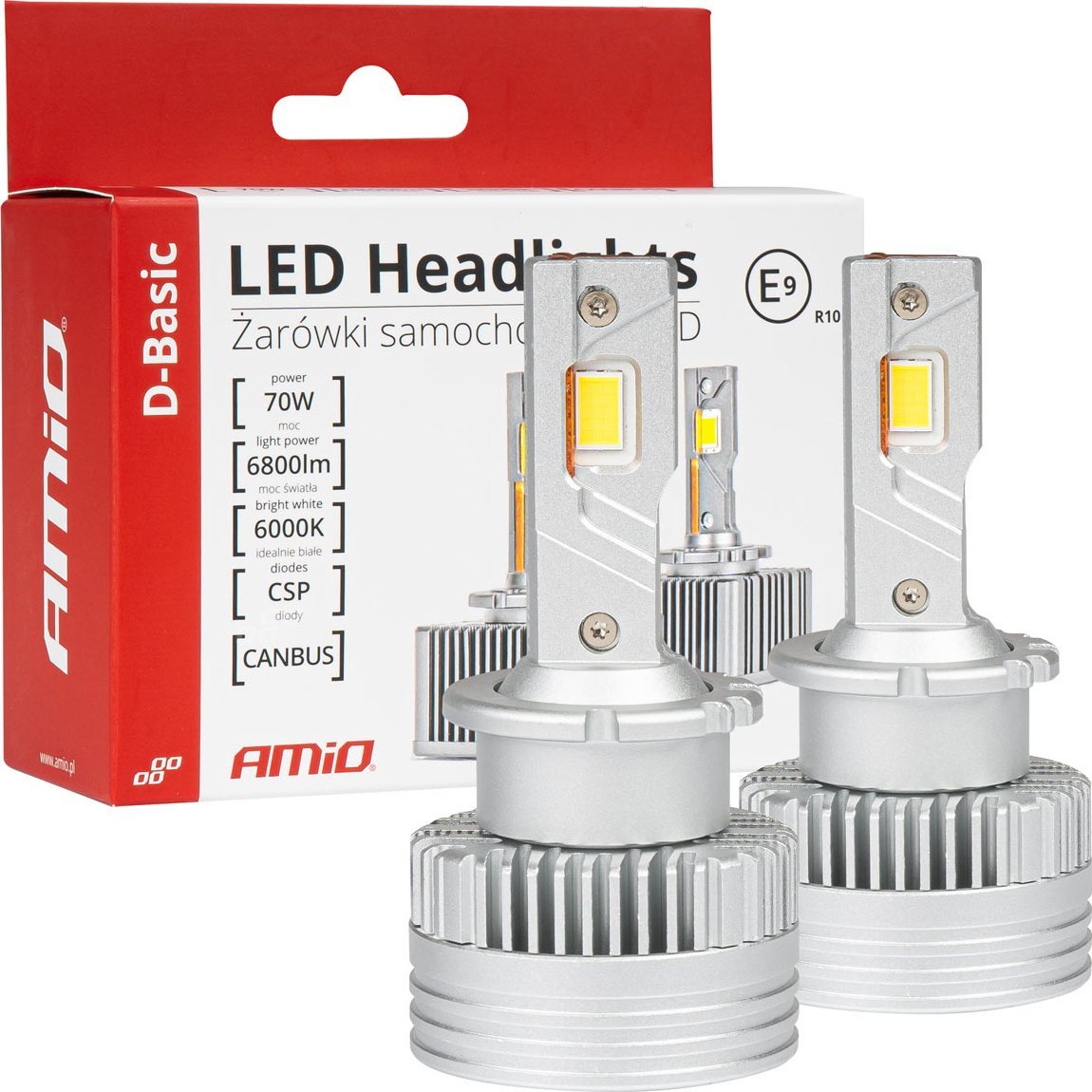 AMiO Żarówki żarniki led seria d-basic d4s d4r 6000k canbus amio-03629