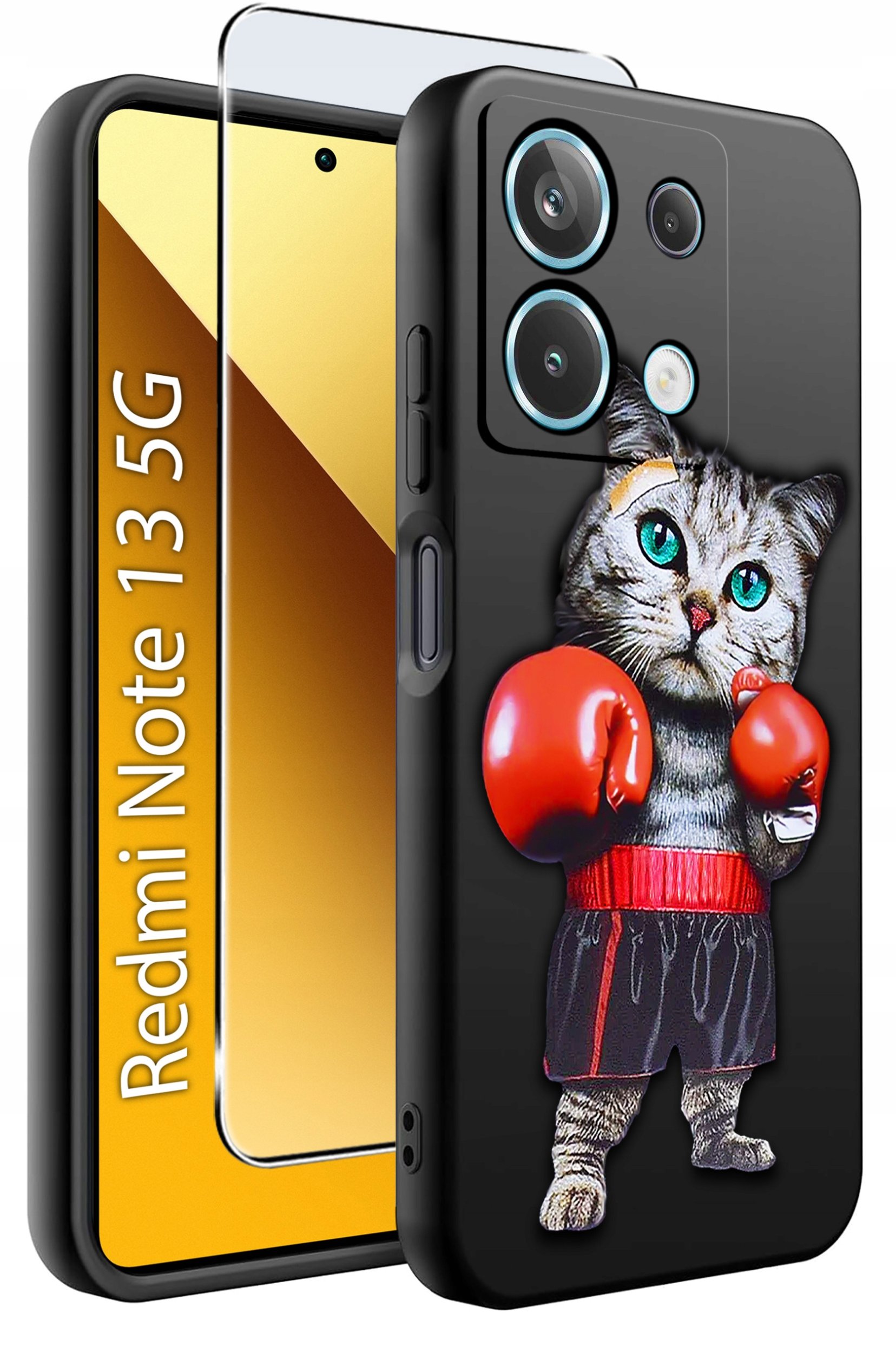 ETUI do Xiaomi Redmi Note 13 5G WZORY |SILIKONOWE MATT CASE +SZKŁO 9H