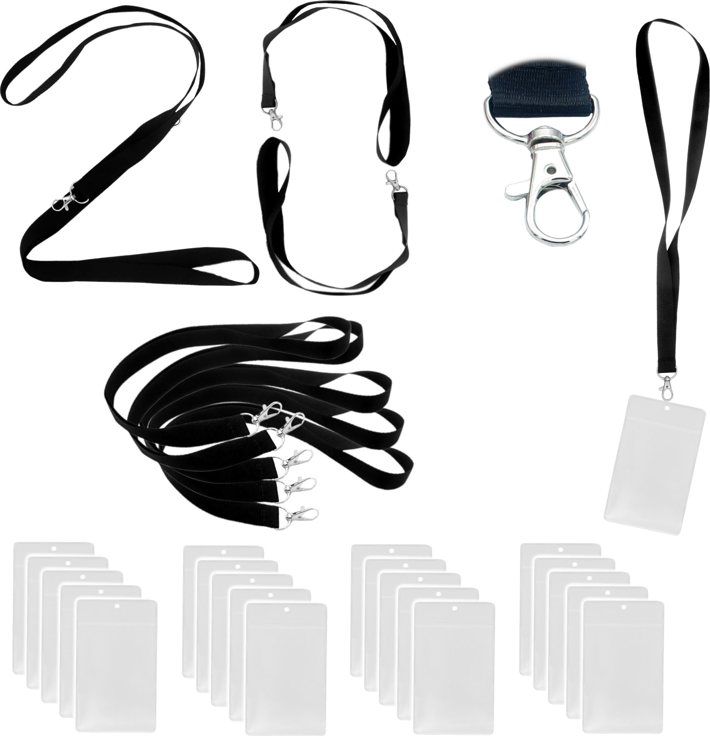 Stamal Identyfikator pionowy holder A7 kieszonka 81x110mm +smycz x20kpl