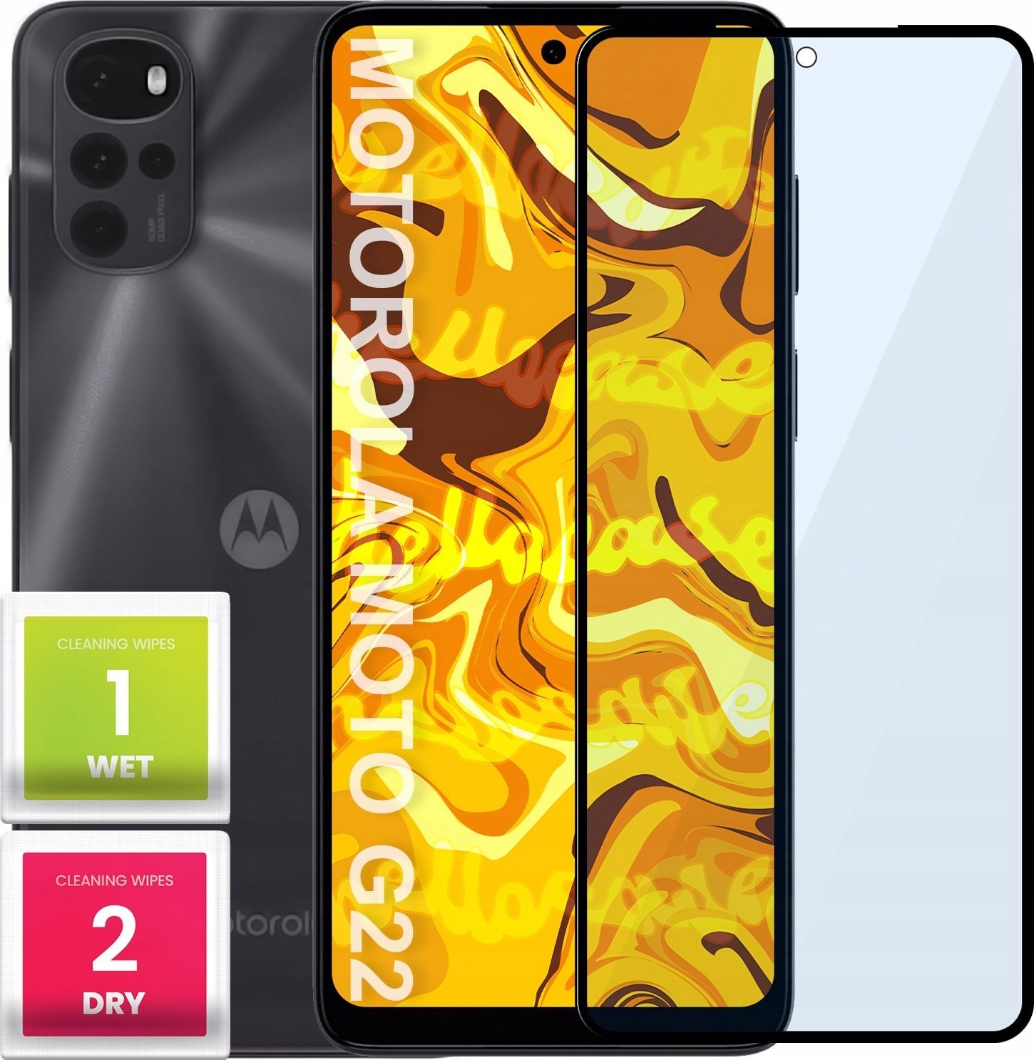 Hello Case SZKŁO HARTOWANE DO MOTOROLA MOTO G22 PEŁNE NA CAŁY EKRAN SZKIEŁKO OCHRONNE