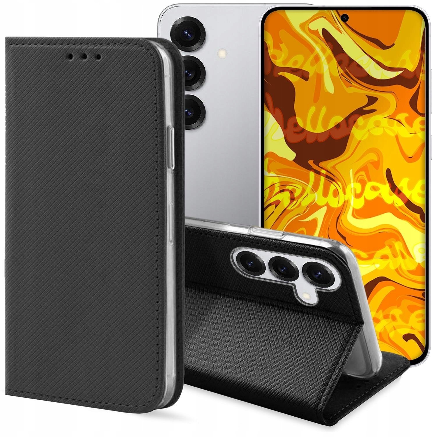 Etui z Klapką Do Samsung Galaxy S26 (Czarne, Zamykane, Magnetyczne, Kabura)