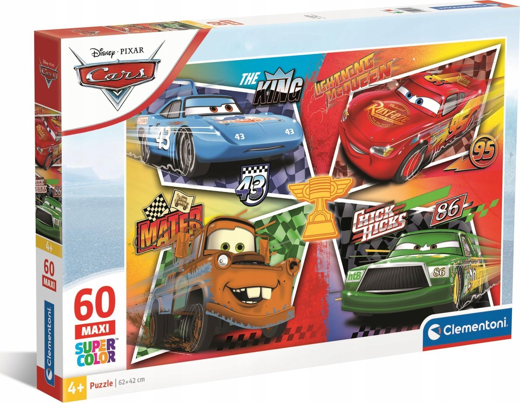 Clementoni Puzzle Maxi SuperColor Cars 60 elementów (26332)