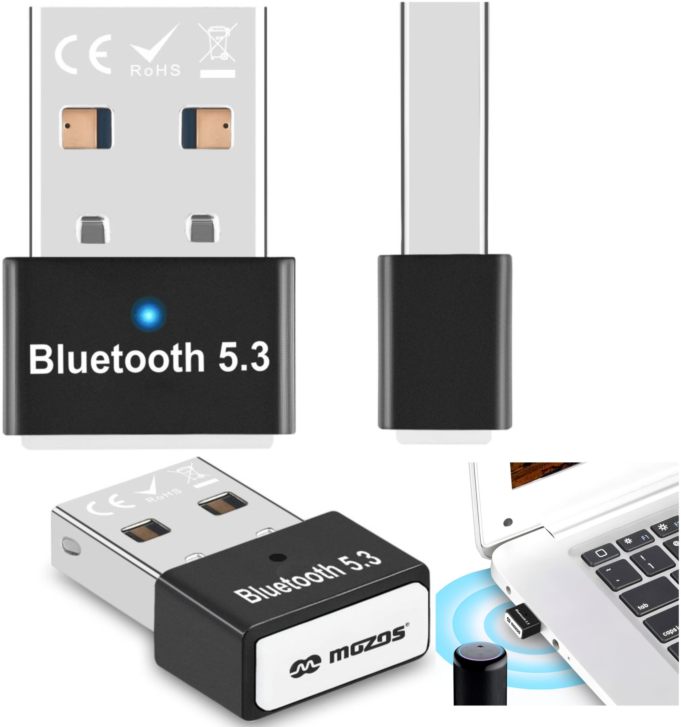 Adapter bluetooth Mozos v5.3 do 20m