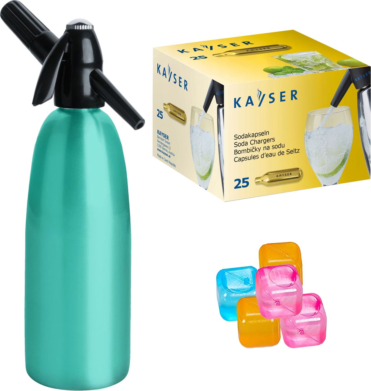 Saturator Art Quick Soda + 25 naboi CO2 Zielony