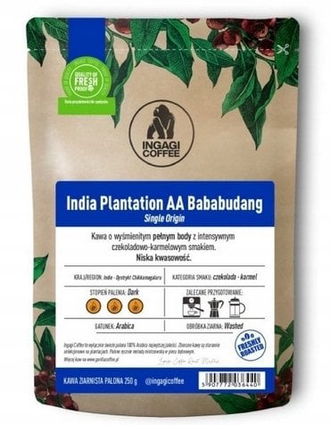 Kawa ziarnista Ingagi Kawa ziarnista Coffee India Plantation AA Bababudang 250g