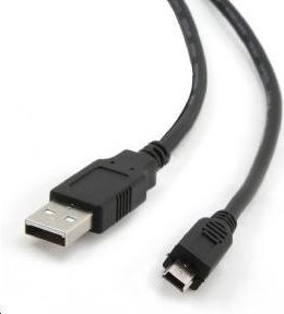 Kabel USB Gembird USB-A - miniUSB 1.8 m Czarny (CCPUSB2AM5P6)