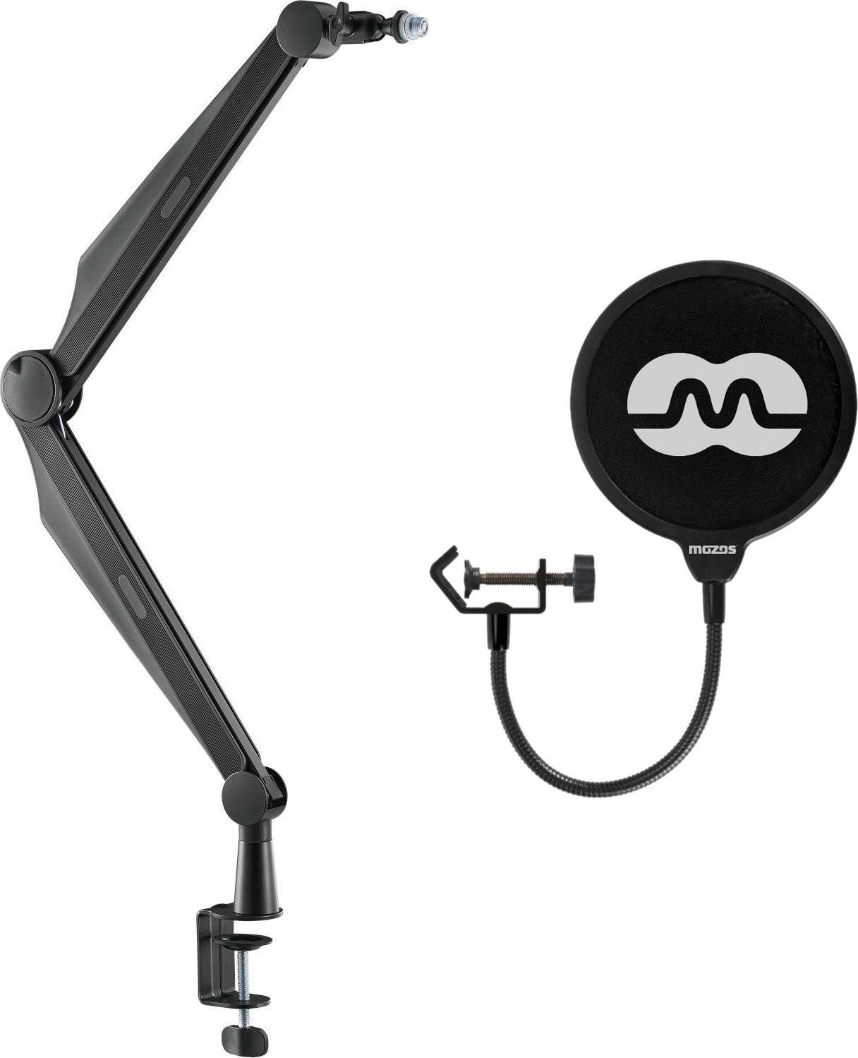 Mozos Mozos Ramię statyw mikrofonowy czarny 80 cm SB41 + Pop filtr mikrofonowy PS-1