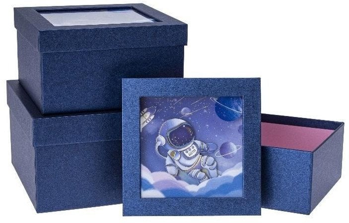Piórnik Rozette Pudełko prezentowe dziecięce 3szt kosmos ROZETTE