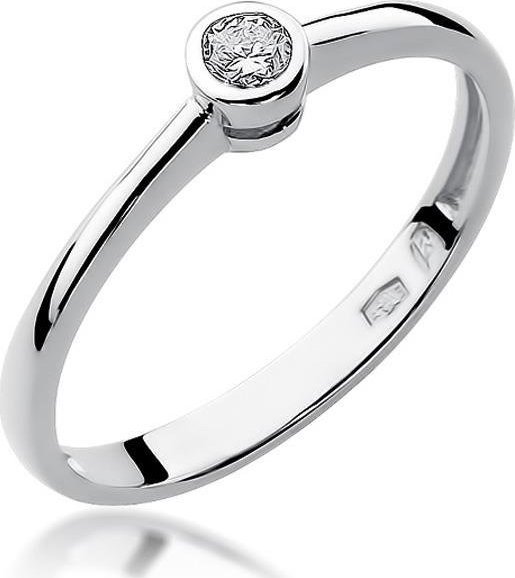 Best Diamonds złoty pierścionek z brylantem 0.10ct 24