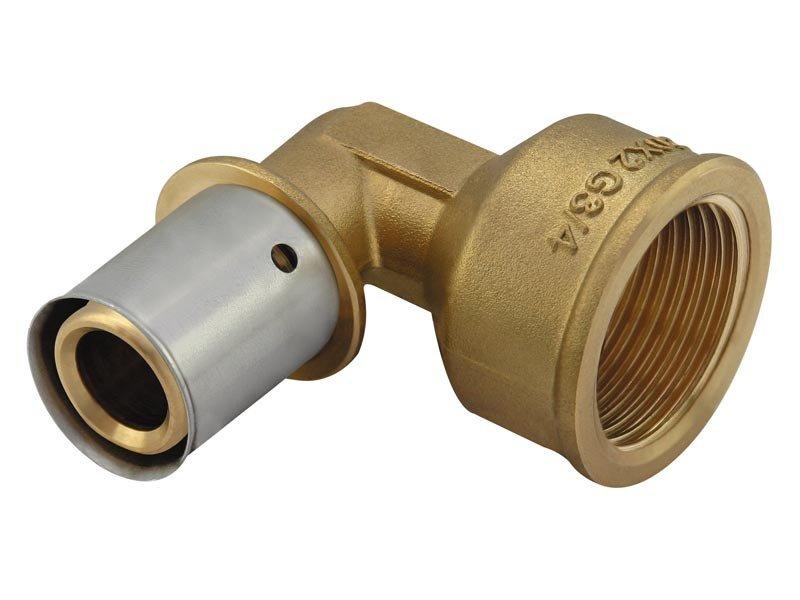 KAN-therm Kolano Press 90° z pierścieniem zaprasowywanym z GW 16×2 G1/2" K-902000