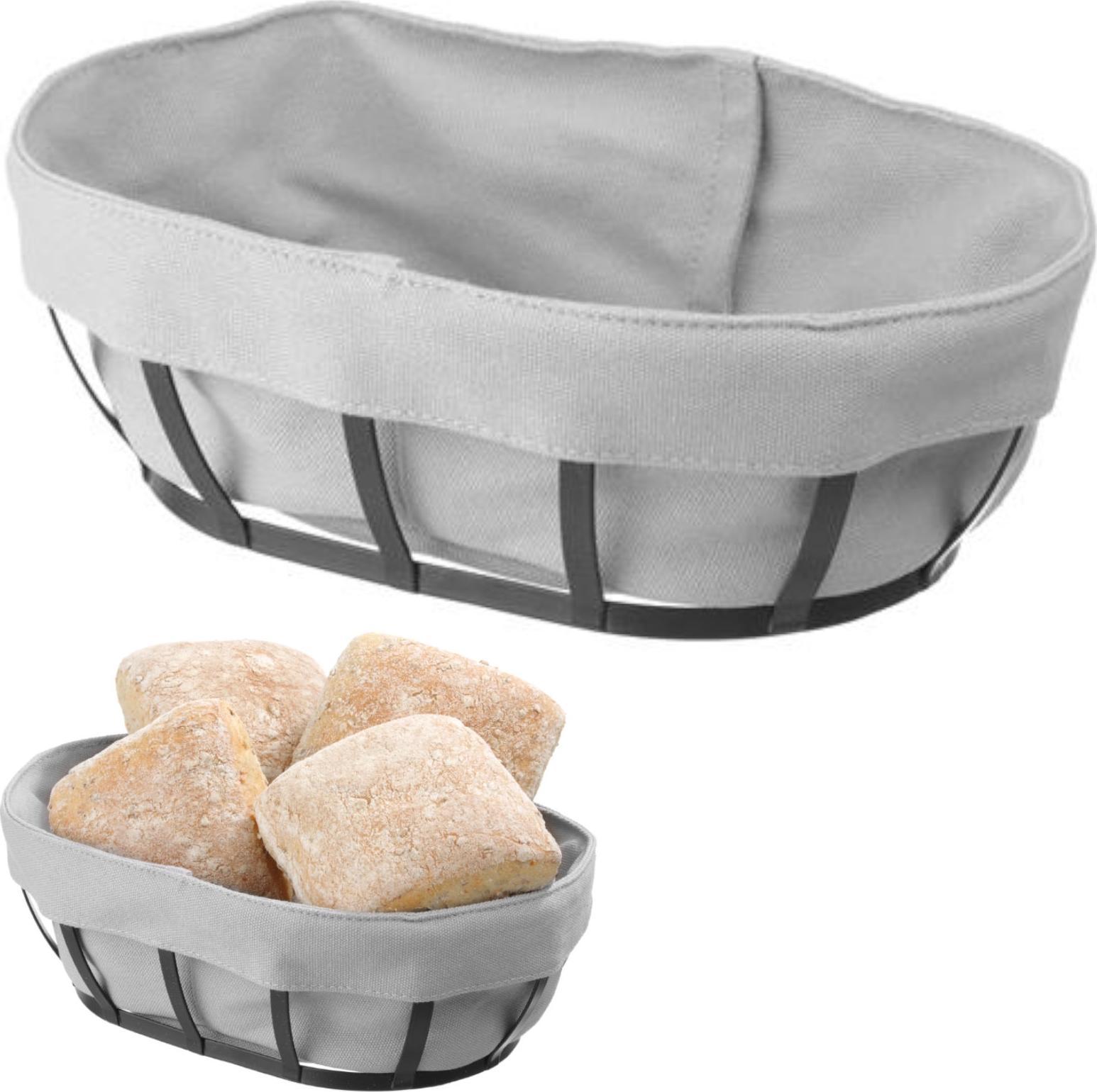 Hendi Koszyk pojemnik na pieczywo z szarym workiem owalny - Hendi 427125 Koszyk pojemnik na pieczywo z szarym workiem owalny - Hendi 427125