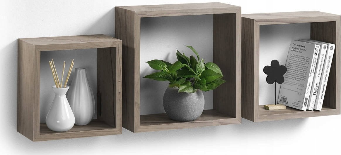 Homea Półki wiszące kostki, zestaw 3 szt.