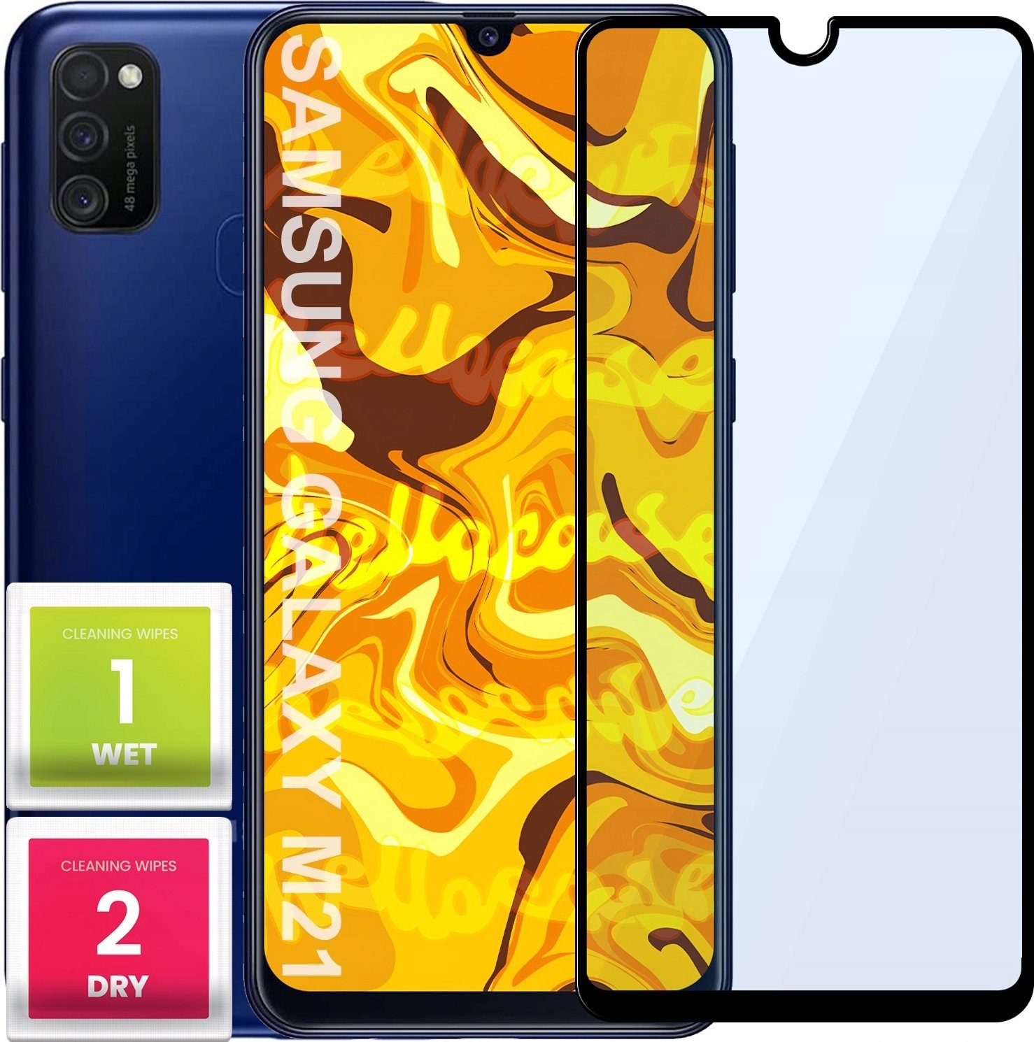 Hello Case SZKŁO HARTOWANE DO SAMSUNG GALAXY M21 PEŁNE NA CAŁY EKRAN SZKIEŁKO OCHRONNE