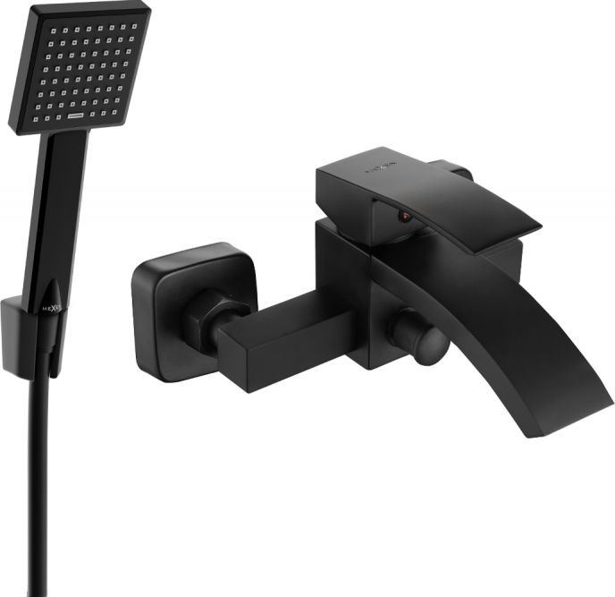 Mexen Mexen Libra R45 bateria wannowa z zestawem prysznicowym, czarna - 74513R45-70