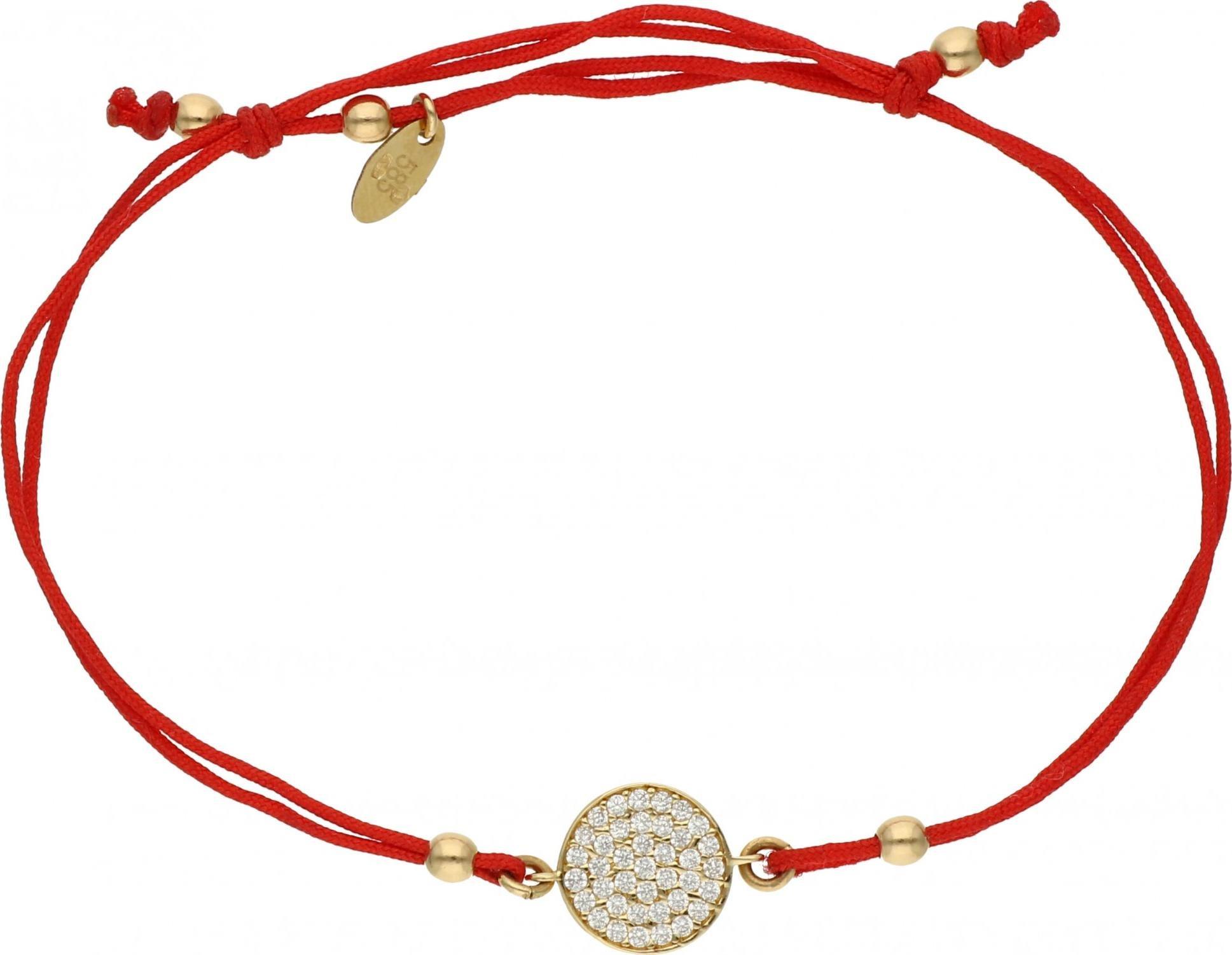 Rosanto Sznurkowa bransoletka ze złotymi elementami 20 cm 585 14k