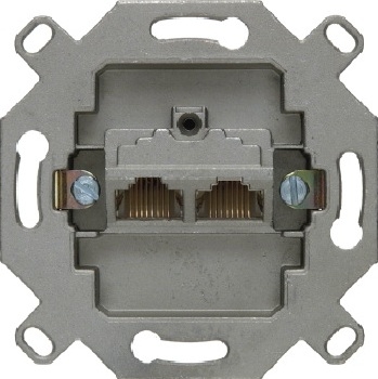 Hager Gniazdo przyłączeniowe 2-krotne UAE 8/8-bieg. kat. 5e mechanizm - 534555