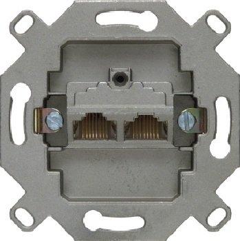 Hager Gniazdo przyłączeniowe 2-krotne UAE 8/8-bieg. kat. 5e mechanizm - 534555