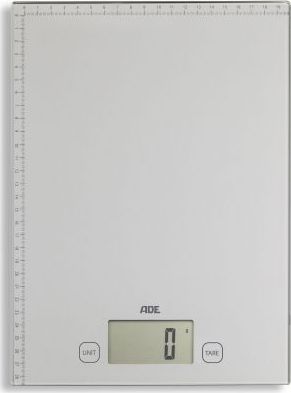 ADE Elektroniczna ADE Bridget waga biurowa z miarką, do 20 kg, 21 x 29,7 cm, metaliczna