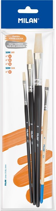 Teka Pędzle nr 4,10,16 seria 501, nr 8 seria 524 MILAN