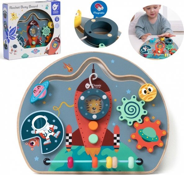 Classic World Tablica Manipulacyjna Wielofunkcyjna 6w1 Rakieta