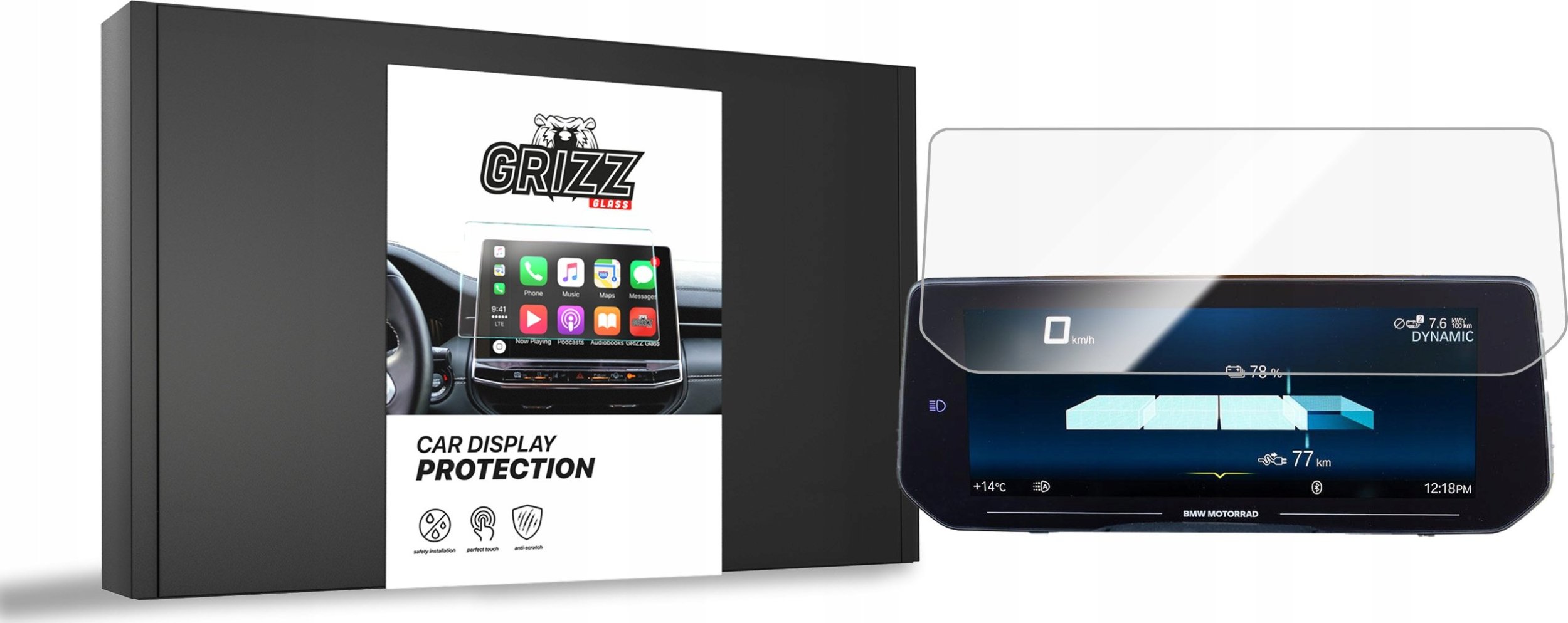 GrizzGlass Folia ceramiczna GrizzGlass CarDisplay Protection do BMW CE 04 10,25" TFT 2022-2024