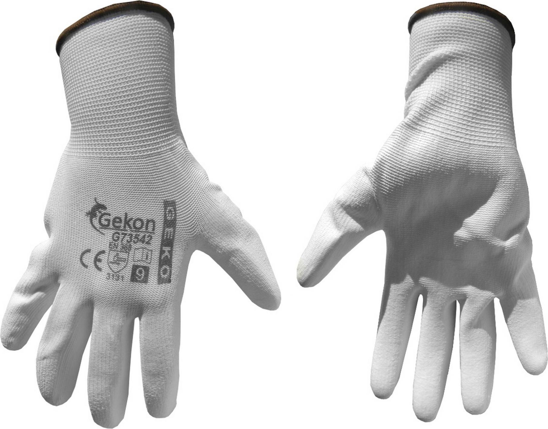 Geko Rękawice ochronne Gekon rormiar 9 białe (G73542)